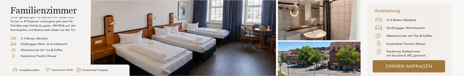 Familienzimmer Collage im Hotel Goldene Krone